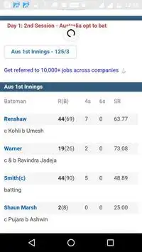 Live All Cricket Score Screen Shot 1
