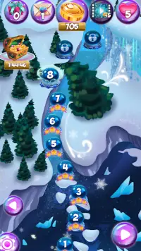 Bunny's Frozen Jewels: Match 3 Screen Shot 2