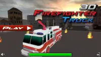 رجال الاطفاء شاحنة 3D Screen Shot 4