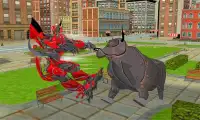 Angry Robot Bull Attack:Robot Fighting Bull Games Screen Shot 1