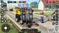 City Trash Truck Driving Games Screen Shot 1