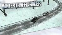 Winter Traffic Car Driving 3D Screen Shot 1