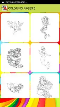 Mini Mermaid Coloring Pages Screen Shot 3