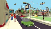 Monster Smashy Cars-Blocky City Driving Adventures Screen Shot 4