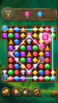 Jewel Match 3 Puzzle: Misión de bloque láser Screen Shot 14