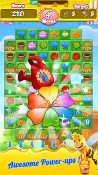 Flower Crush Match 3 - Blossom Legend Garden Games Screen Shot 2