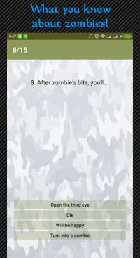 Zombie Quiz Screen Shot 2