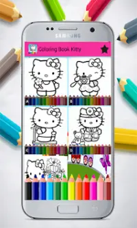 Coloring Book Kitty Screen Shot 0