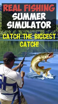 Estate Pesca reale Simulator Screen Shot 0