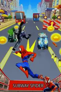 Spider-Man: Longe do metrô Crash Dash run Screen Shot 7