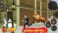 attaque de lion en colère et jeu de grève Screen Shot 2