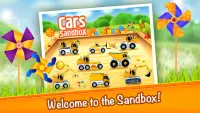 Cars in Sandbox (app 4 kids) Screen Shot 0