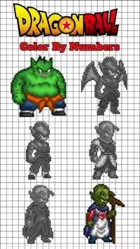 Pixel Art Dragon ball Color by Number Screen Shot 2