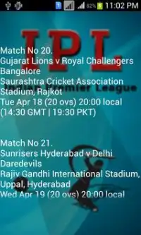 IPL Cricket Schedule 2017 Screen Shot 5