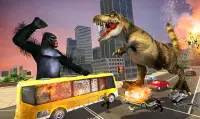 Monster Dino Vs King Kong-City Rampage Simulator Screen Shot 2