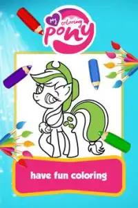 Rainbow Pony Coloring Game Screen Shot 0