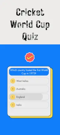 Cricket WorldCup: QuizMaster Screen Shot 2
