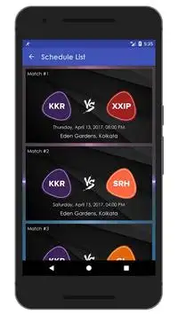 Schedule & Info of KKR Team Screen Shot 4
