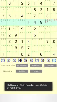 Sudoku Help Screen Shot 1