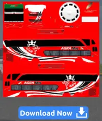 Livery skin bussid shd agra mas Screen Shot 2