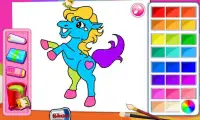 Pony coloring game Screen Shot 1
