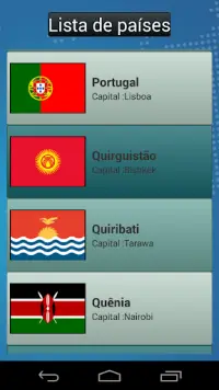 Capitais dos Países Quiz Screen Shot 4