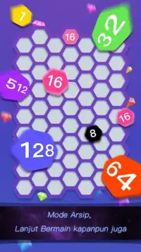 Hexa Cell - Permainan asah otak 2048 Screen Shot 4