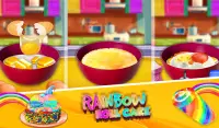 レインボースイスロールケーキメーカー！新しい料理ゲーム Screen Shot 14