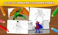 Super-herói: Jogos de Colorir Screen Shot 1