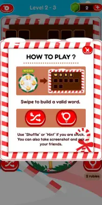 Santa Words - Christmas puzzle and word connect Screen Shot 1