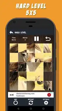 Horses - Sliding Block Scrambled Puzzles Images Screen Shot 3