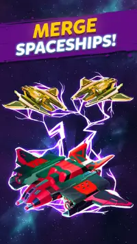 Merge Space Ships: Cyber ​​Masa Depan Merger 3D Screen Shot 0