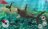 怒っている白いサメ攻撃の世界：狩り海の生活 Screen Shot 2