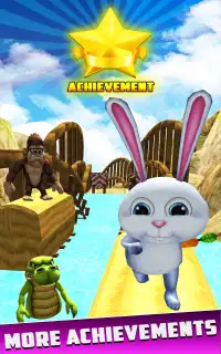Rabbit Dash : jungle Christmas Subway runner game Screen Shot 5