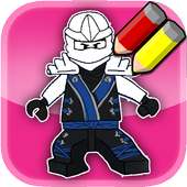 Coloring book for draw ninjago