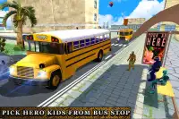 Super Hero Kids School Bus Driver Screen Shot 1