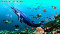 Biru Ikan paus Lautan Simulator Screen Shot 2