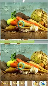 Найти разницу игры овощи Screen Shot 1