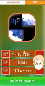 Piano tiles for Harry Potter Hedwig 2 Screen Shot 1