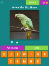 Bird Name Quiz Screen Shot 0