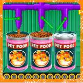 ペット動物食品工場 - 料理ゲーム