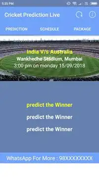 Cricket Live Prediction Screen Shot 2
