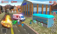Ambulance Robot City Rescue Game Screen Shot 4