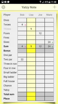Yatzy Note Screen Shot 0