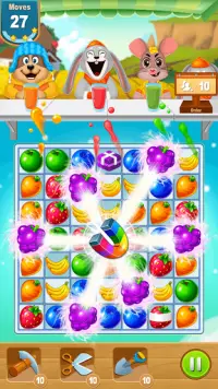 Royal Fruits Match - Candy Crush Juice Jam Games Screen Shot 1