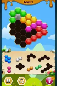 Hexa-Block Bee Puzzle Screen Shot 0
