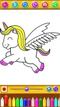 Coloring Horse Pony Hair Rainbow Screen Shot 6