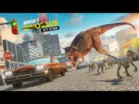 Angry Dinosaur City Attack: Wild Animal Games Screen Shot 0