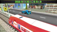 Chiếc xe vs Train Real Racing Simulator Screen Shot 2