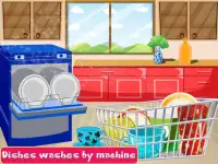 dish washing : girls cleaning kitchen game Screen Shot 8